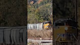 UP grain train leaving the Sikeston Subdivision with end DPU at Dexter Mo [upl. by Eissel690]