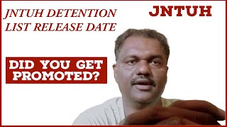 JNTUH DETENTION LIST RELEASE DATE jntuh [upl. by Alyahsal]