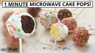 1 Minute Microwave CAKE POPS The EASIEST way to make Cake Pops [upl. by Jill]