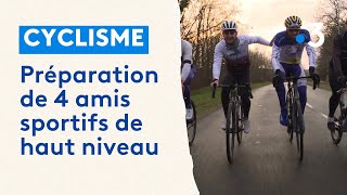 Cyclisme  préparation de 4 amis sportifs de haut niveau [upl. by Admana]