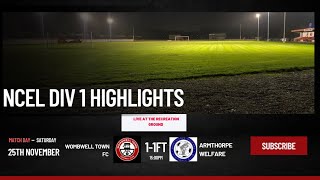 Wombwell Town Vs Armthorpe Welfare 251123 [upl. by Airaet]