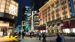 Evening walk in Kyobashi and Nihonbashi  4K [upl. by Levitan897]