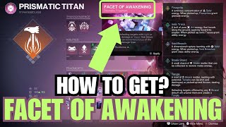 How to unlock quotFacet of Awakeningquot Prismatic Fragment  Facet of Awakening location guide Destiny 2 [upl. by Ylaek]