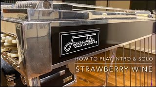 How To Play Intro amp Solo Strawberry Wine by Deana Carter Pedal Steel Guitar [upl. by Nalniuq411]