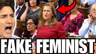 Freeland SNAPS After Getting Called quotFake Feministquot [upl. by Colwell]