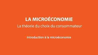 La microéconomie  La théorie du choix du consommateur  Introduction à la microéconomie 12 [upl. by Ole]