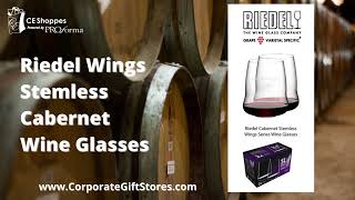 Riedel Cabernet Stemless Wings Series Engraved Wine Glasses  Set of Two [upl. by Noitsirhc227]