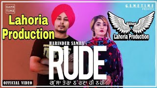 Rude  Gussa Tera Tharda Hi Nahi  Dhol Remix  Harinder Sarma  Lahoria Production  Punjabi Song [upl. by Eitsud]