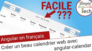 Coder un calendrier avec angularcalendar Facile ou pas [upl. by Notliw]