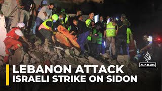 Residents of Lebanon’s Sidon say Israel gave no warning before deadly attack [upl. by Eetak]