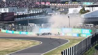 Albon amp Ricciardo collide on Lap 1 of the 2024 Japanese F1 Grand Prix [upl. by Lancey]