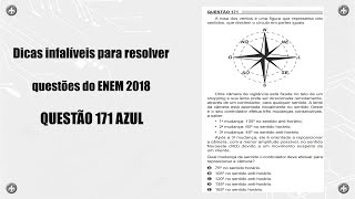 Dicas infalíveis para resolver questões do ENEM 2018 Q171 AZUL [upl. by Name]