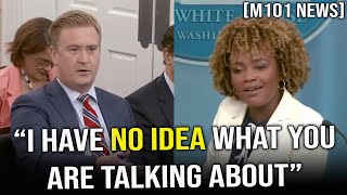 Peter Doocy Asks Karine JeanPierre POINT BLANK About Kamala Harris Use Of Different Accents [upl. by Alexandrina425]