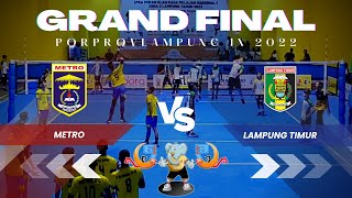 🔴 GRAND FINAL PORPROV LAMPUNG IX 2022 PUTRA  METRO VS LAMPUNG TIMUR [upl. by Anitsihc204]