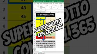 Gioca al SuperEnalotto in Excel 365 planetexcel [upl. by Rosemary472]