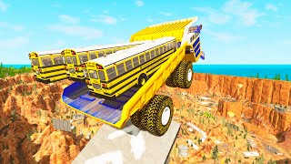 Сars High Jumping Crashes 4  Beamng drive [upl. by Icul]