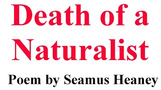 Death of a Naturalist  Poem by Seamus Heaney  Brief Summary [upl. by Petula]