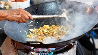 STREET FOOD in PENANG Chulia Street night hawker stalls in George town Malaysia [upl. by Onitsoga]