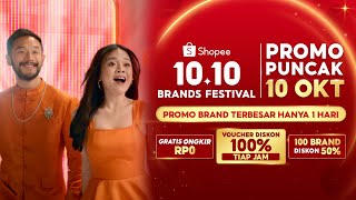 Promo Puncak 10 Oktober Shopee 1010 Brands Festival  Voucher Diskon 100 Setiap Hari [upl. by Ynner149]