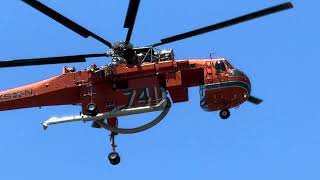 Fire in Petalidi Greece Ericsson Helicopter on duty [upl. by Haroved]