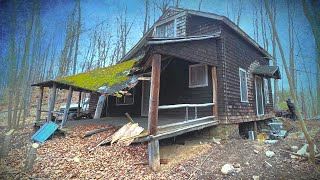 I bought an ABANDONED CABIN in the WOODS Fixing the COLLAPSED foundation Episode 2 [upl. by Toffic]