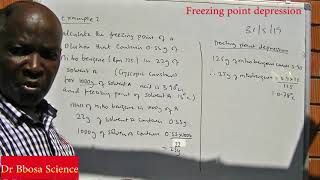 Colligative properties Freezing point depression by Dr Bbosa Science [upl. by Asirram]