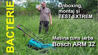 Unboxing montaj și Test EXTREM masina de tuns iarba Bosch ARM 32 Unboxingassembly amp Extreme Test [upl. by Noiramaj]