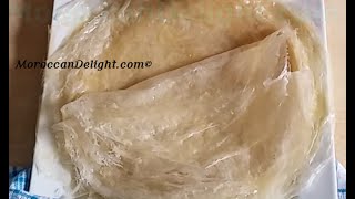 Moroccan Spring Roll Wrappers  ورقة البسطيلة بطريقة ناجحة و مبسطة  Feuilles de bricks [upl. by Cleodel1]