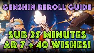 Genshin Impact Reroll Guide 25 Minutes for 40 Wishes [upl. by Eelahc]