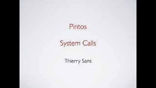 PintOS  System Calls [upl. by Harima]