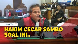 Hakim Cecar Ferdy Sambo soal Maksud Perintah Cek Rekaman CCTV [upl. by Adyela342]