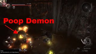 Nioh gameplay walkthrough  The defiled castle part 1 poop monsters amp noobing around [upl. by Ronel]