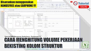 11 Cara menghitung volume bekisting pada pekerjaan kolom [upl. by Corbet549]