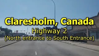 Claresholm Canada  A quick drive through town [upl. by Enitram504]