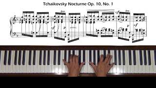 Tchaikovsky Op10 No 1 Nocturne F Major Piano Tutorial [upl. by Massie]