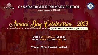 Canara Higher Primary School Urva Annual day celebration by the students of class 3 4 and 5 [upl. by Leasi]