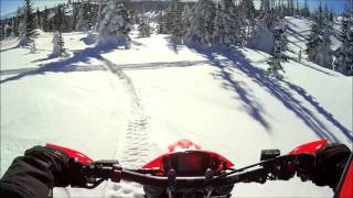 Snowbiking in West Kelowna BC Jan2017 [upl. by Aiuoqes95]