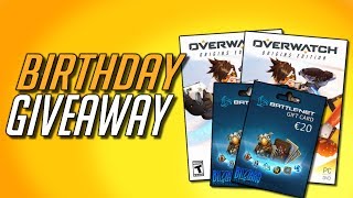 CLOSED Overwatch Birthday Giveaway Origins Edition Battlenet Credit amp More [upl. by Eerac]