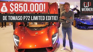 Onthulling ALLEREERSTE quotDe Tomaso P72quot  750 PK  LIMITED EDITIE [upl. by Mosa]