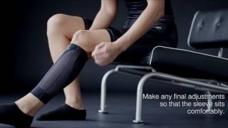 Enerskin  How To Wear Calf Sleeve [upl. by Yknarf]