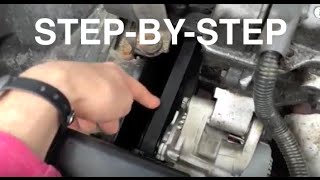 Replace Toyota Corolla Camry Celica Serpentine Belt repair [upl. by Fowler]