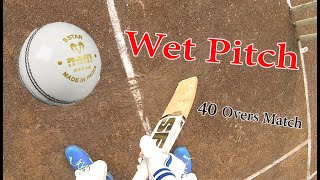 GoPro Batsman Helmet Camera Cricket View  Wet Pitch [upl. by Eno]