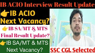 IB ACIO And IB SAMT amp MTS Exams Final Result Update IB Next Recruitment Updateibacio2024 ibmts [upl. by Sari]