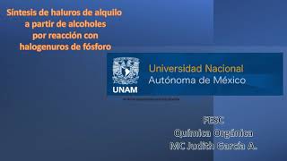 P4 Alcoholes sintesis de haluros de alquilo por reacción con halogenuros de fósforo [upl. by Ahmad]