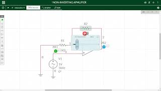 NONINVERTING amplifier on MULTISIM [upl. by Grossman]