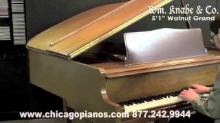 Knabe 51quot Baby Grand Piano  Walnut [upl. by Ezirtaeb]