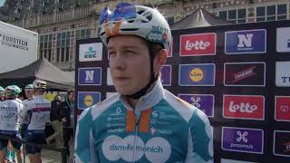 Vlad Van Mechelen  Interview at the start  De Brabantse Pijl 2024 [upl. by Anadroj]