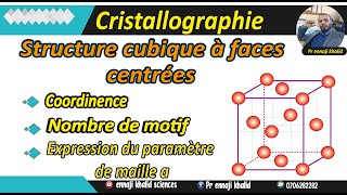 Structure cubique à faces centrées CFC Multiplicité coordinence Projection sur le plan XoY [upl. by Anikal573]