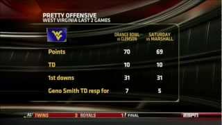 2012 CFB  ESPN College Football Final  WVUMarshall Highlights [upl. by Nek667]