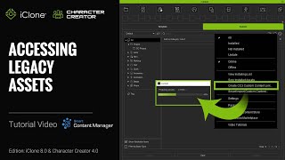 Accessing Legacy Assets from iClone 7 amp Character Creator 3 [upl. by Kuth318]